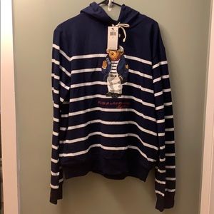 Polo Ralph Lauren bear hoodie lightweight NWT